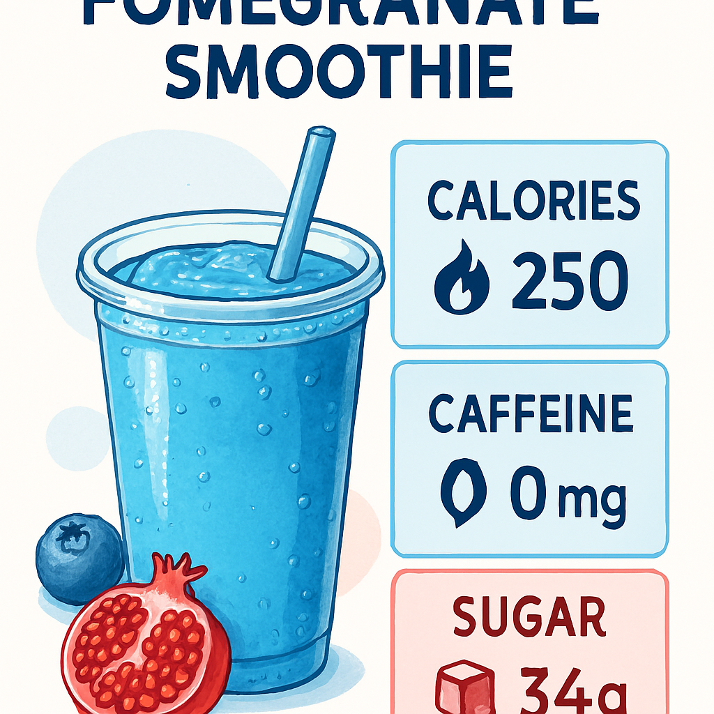 7 Brew Blue Pom Smoothie Calories and Caffeine Facts