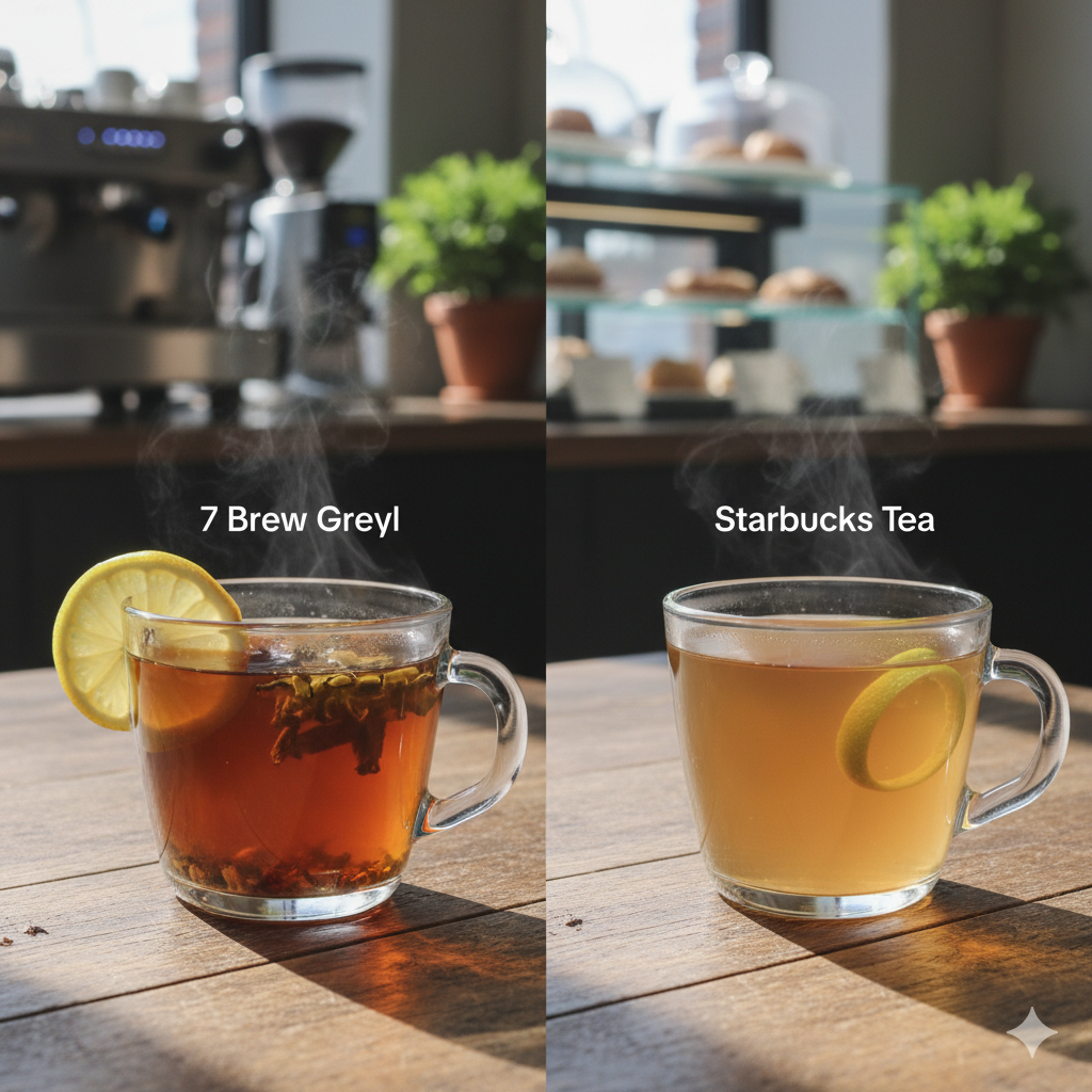 7 Brew Earl Grey Tea Compared to Starbucks Teas